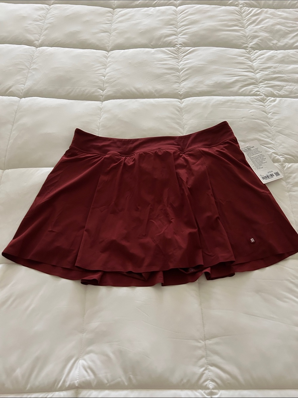 Lululemon A line side pleat tennis skirt Athletic Skirt-color cranberry charm